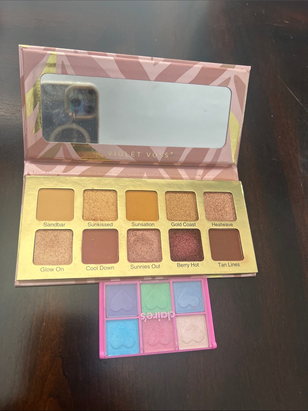 Violet Voss Warm Toned Eyeshadow Palette - Gold, Bronze, Peach,Brown.Barely used